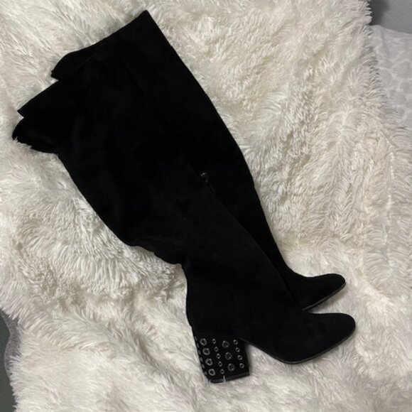 Sbicca Vintage Collection Black Suede Boots Black Size 61/2 - Picture 1 of 8